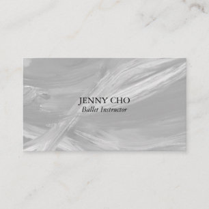 Minimalist grayscale painting textured business card