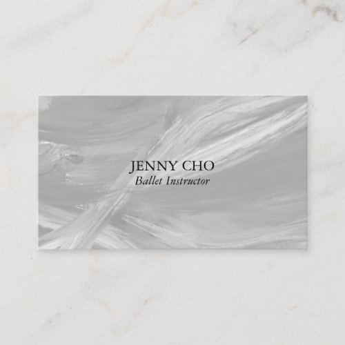 Minimalist grayscale  painting textured business card
