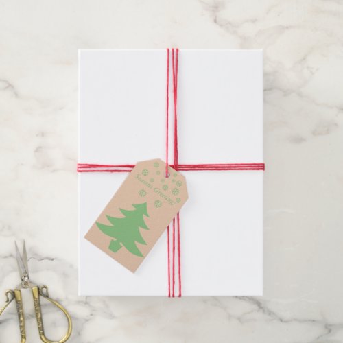 minimalist green and beige candle for christmas gift tags