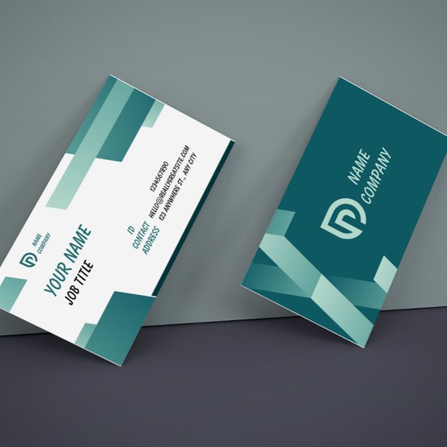 Minimalist Green and White Professional Business C Card (Creator Uploaded)