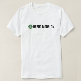 Minimalist Green Bug Debug Mode ON Coding Humor Pr T-Shirt