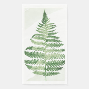 Minimalist Green Fern Paper Guest Towels