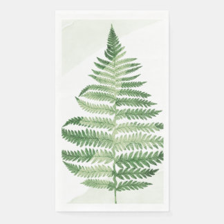 Minimalist Green Fern Paper Guest Towels