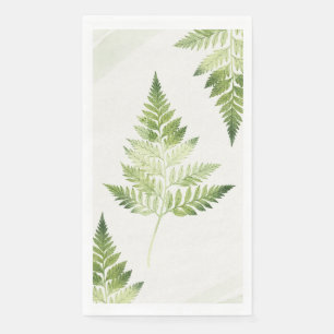 Minimalist Green Fern Paper Guest Towels