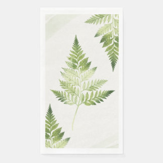 Minimalist Green Fern Paper Guest Towels