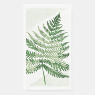 Minimalist Green Fern Paper Guest Towels