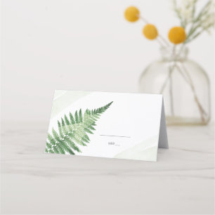 Minimalist Green Fern Place Card