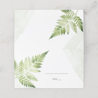 Minimalist Green Fern  Place Card