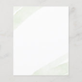 Minimalist Green Fern Table Number (Back)