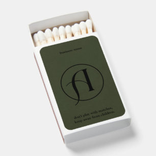 Minimalist Green Logo Business Matches Matchbox