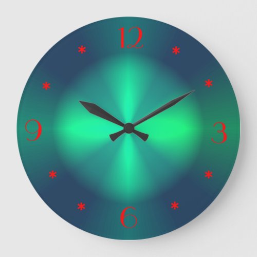 Minimalist Green Red Illuminated  Wall Clocks