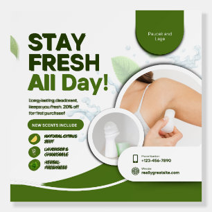 Minimalist Green Stay Fresh Deodorant Product Prom Foam Board