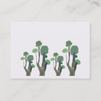 Minimalist Green Tree Pattern