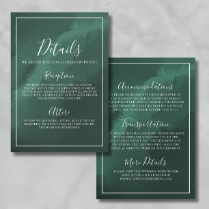 Minimalist Green Wedding Details Enclosure Card