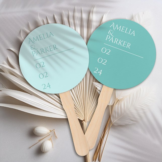 Minimalist Green Wedding Hand Fans (Creator Uploaded)