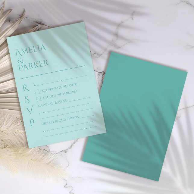 Minimalist Green Wedding RSVP Card (Creator Uploaded)