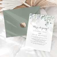 Minimalist Greenery Eucalyptus Elopement Reception