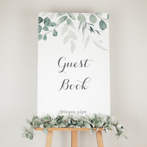  Minimalist Greenery Eucalyptus Guest Book Sign