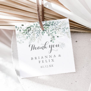 Minimalist Greenery Eucalyptus Wedding Favor Tags