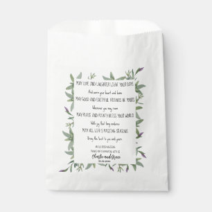Minimalist Greenery Frame Irish Blessing Favor Bag