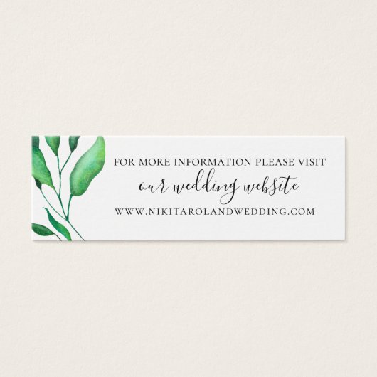 Minimalist Greenery Wedding Website (Front)
