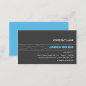 Minimalist Grey Blue Architect Business Card (Front/Back)