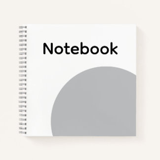 Minimalist Grey Circle Notebook