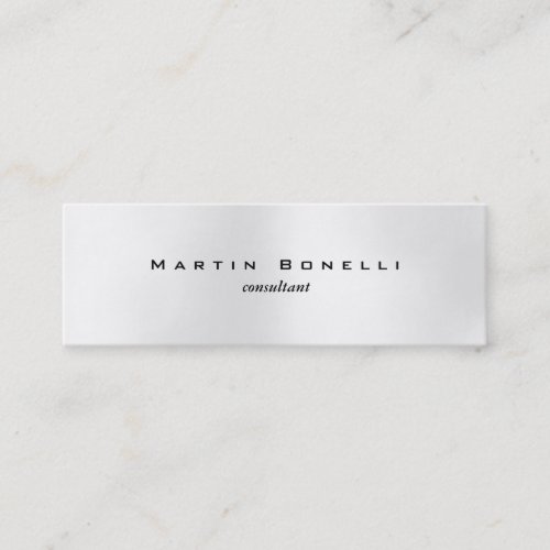 Minimalist Grey Light Skinny Business Card