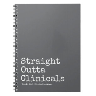 Minimalist Grey Nursing Student College Study Notebook