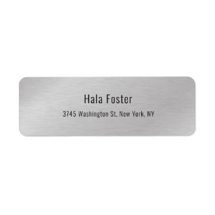 Minimalist Grey Plain Elegant Modern Label