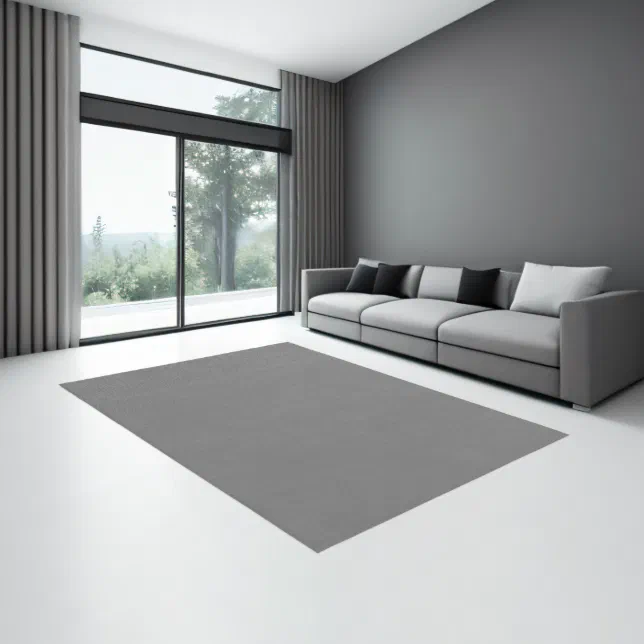 Minimalist Grey Solid Color Modern Elegant Chic Rug
