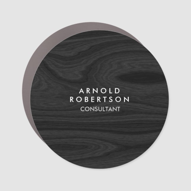 Minimalist Grey Wood Floor Design Modern Elegant Car Magnet (Front)