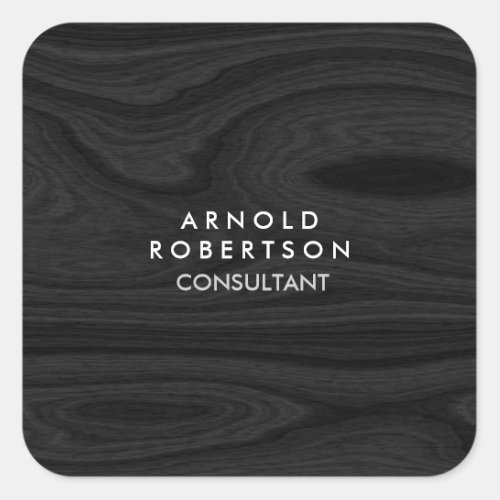 Minimalist Grey Wood Floor Design Modern Elegant Square Sticker