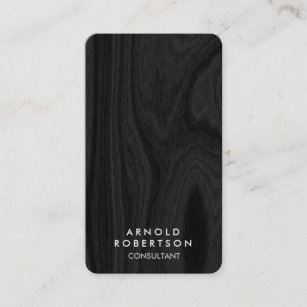 Minimalist Grey Wood Floor Modern Stylish Elegant Business Card