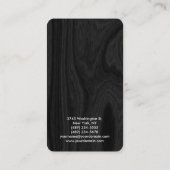 Minimalist Grey Wood Floor Modern Stylish Elegant Business Card (Back)