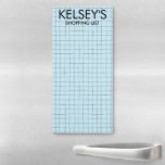 MINIMALIST GRID Meal Plan Grocery Shopping List Magnetic Notepad<br><div class="desc">Make your shopping lists in style with this customizable grocery shopping or meal planning notepad. Add custom text to suit your needs. Hand drawn lines make a fun grid and make it easy to write on the list but you can delete them if you like. Check my shop for more!...</div>