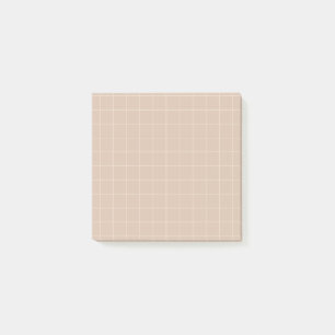 Minimalist Grid Post-it® Notes in Sandstone Tones