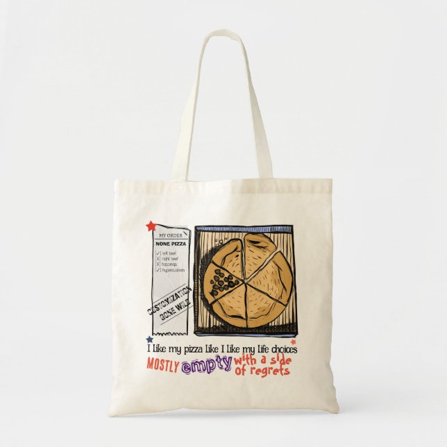 Minimalist Grocery Haul Left Beef Only Funny Tote Bag (Front)