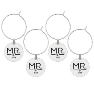 Minimalist Groomsmen Wine Charm