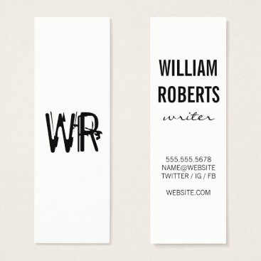 Minimalist Grunge Monogram Mini Business Card Minimalist Grunge Monogram Mini Business Card