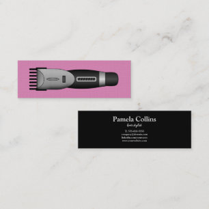 Minimalist Hair Clipper Barber Hair Stylist Mini Business Card