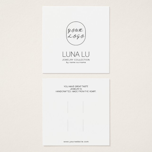 Minimalist Hair Clips Accessories Display Card (Front & Back)