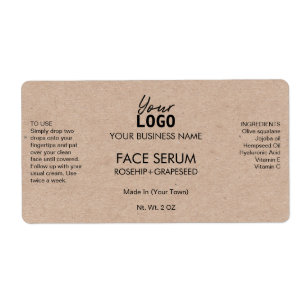 Minimalist Hair Or Face Serum Label
