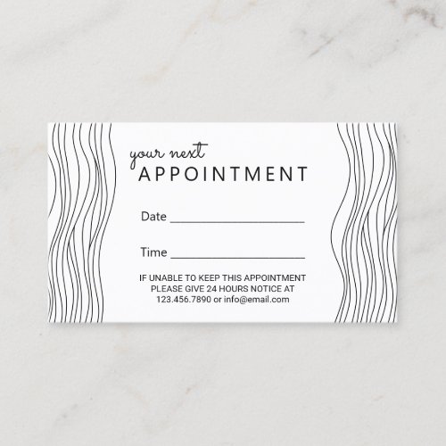 Minimalist Hair Stylist Beauty Salon Appointment