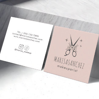 Minimalist Hair Stylist Business Card