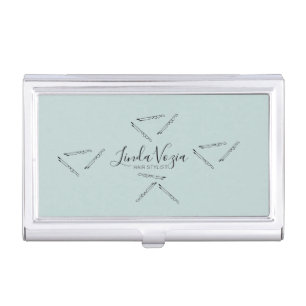 Minimalist Hair Stylist Line Art Hair  Business Card Case
