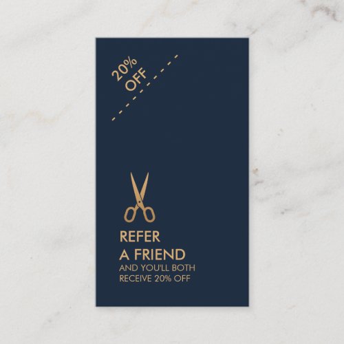 Minimalist Hair Stylist Vertical Referral Card