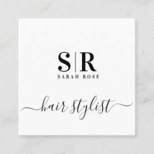 Minimalist Hairdresser Professional Business Calling Card