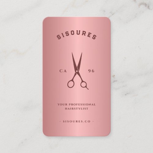 Minimalist Hairstylist Barbershop Scissors Business Card