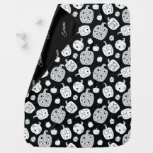 Minimalist Halloween Baby Pumpkin Black White